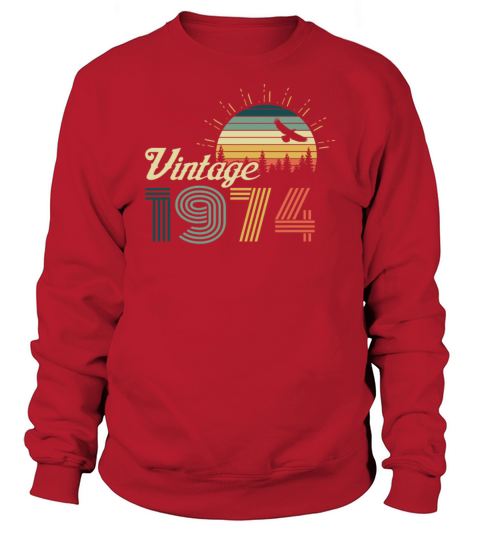 1974 Vintage born in Retro age Birthday gift idea Sweatshirt Unisex