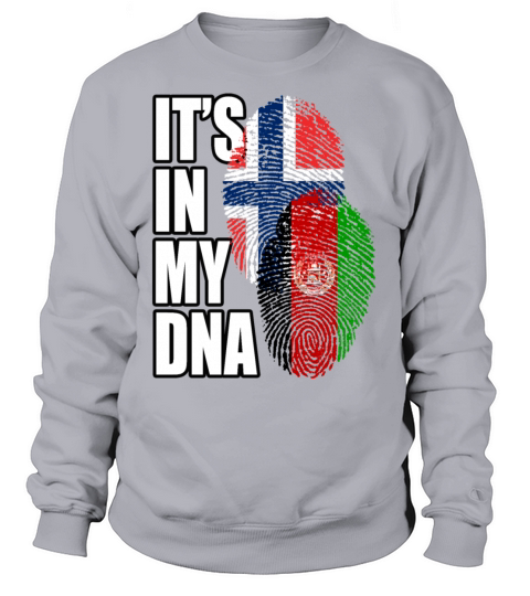 Afghan And Norwegian Mix Heritage DNA Flag Sweatshirt Unisex