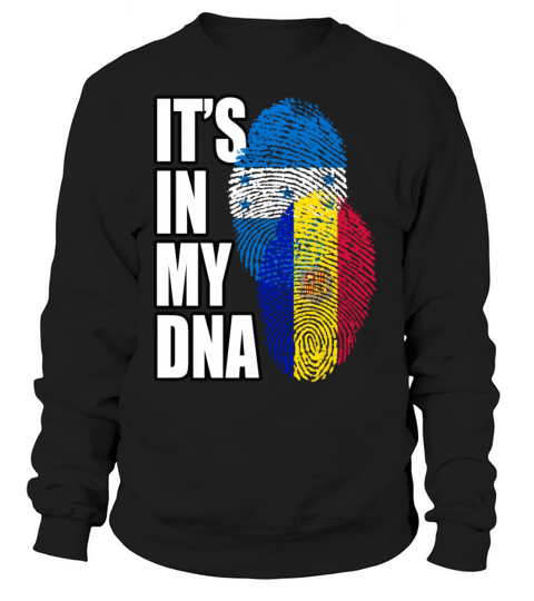 Andorran And Honduran Mix Heritage DNA Flag Sweatshirt Unisex