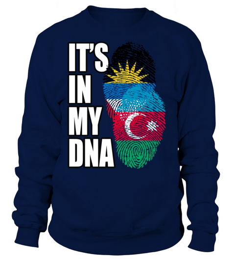 Azerbaijani And Antiguan Mix Heritage DNA Flag Sweatshirt Unisex
