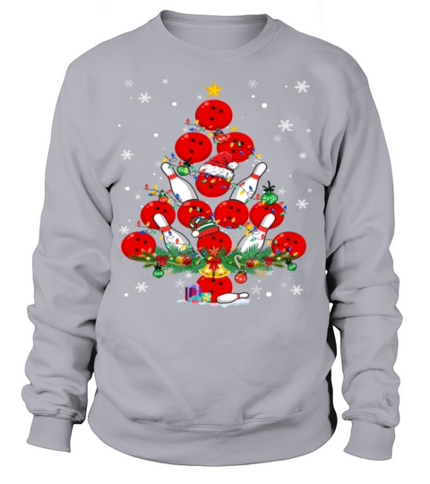 Bowling Christmas Tree Santa Pickleball Lights Sweatshirt Unisex