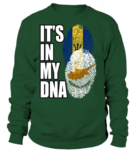 Cypriot And Barbadian Mix Heritage DNA Flag Sweatshirt Unisex