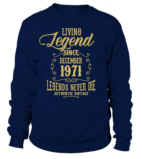 December 1971 Vintage Birthday Present Sweatshirt Unisex