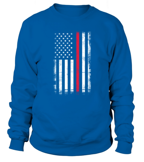 Firefighter American Flag Vintage Sweatshirt Unisex