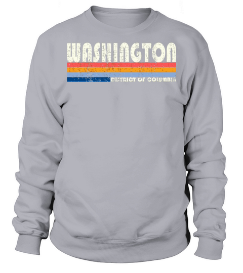 Vintage 70S 80S Style Washington Dc Sweatshirt Unisex