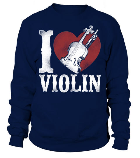 Violin Violinist Heart Vintage I Sweatshirt Unisex