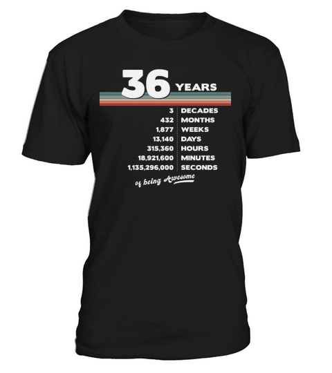 36th Birthday Vintage 36 Years Old Retro 432 T-Shirt Unisex