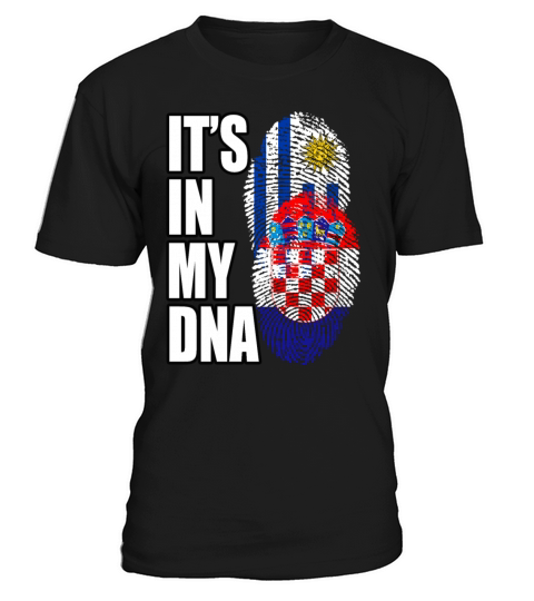 Croatian And Uruguayan Mix Heritage DNA Flag T-Shirt Unisex