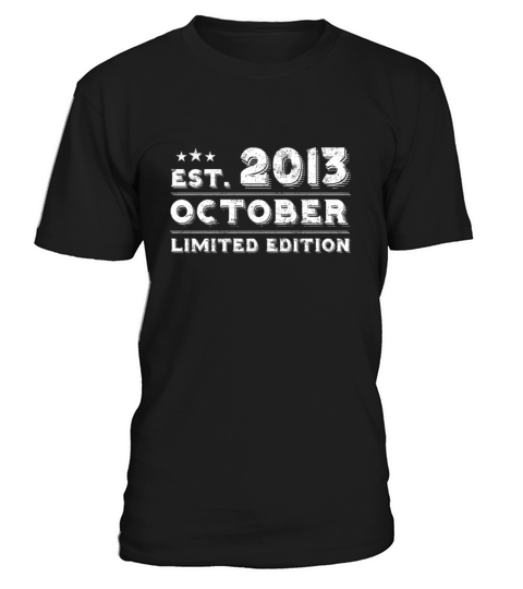 Est October 2013 - Birthday Present - Vintage T-Shirt Unisex