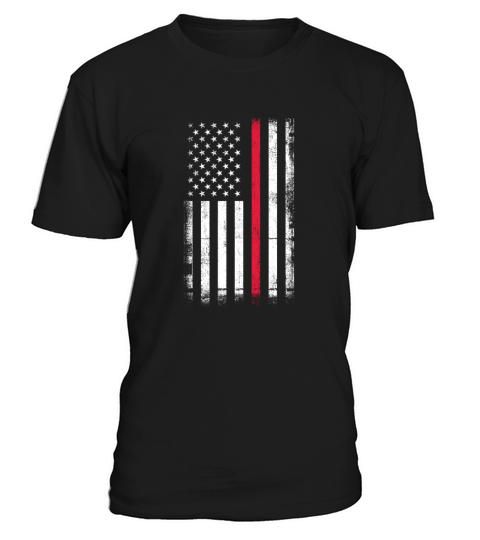 Firefighter American Flag Vintage T-Shirt Unisex