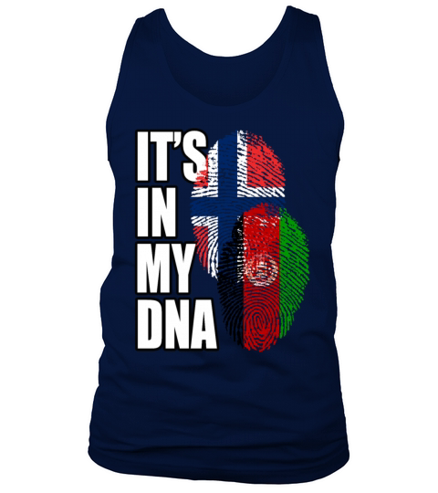 Afghan And Norwegian Mix Heritage DNA Flag Tank Top Unisex