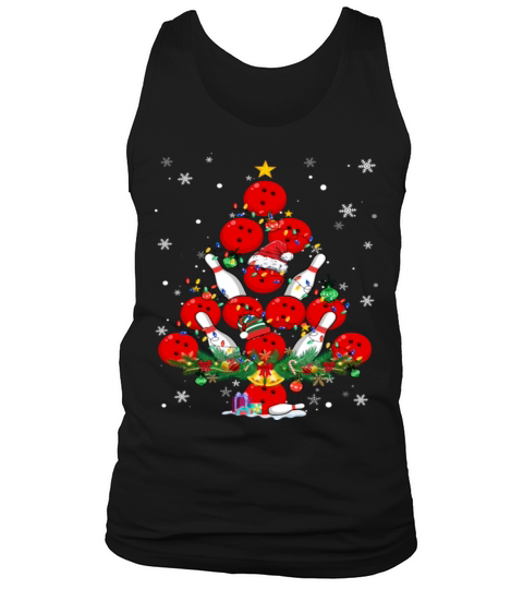 Bowling Christmas Tree Santa Pickleball Lights Tank Top Unisex