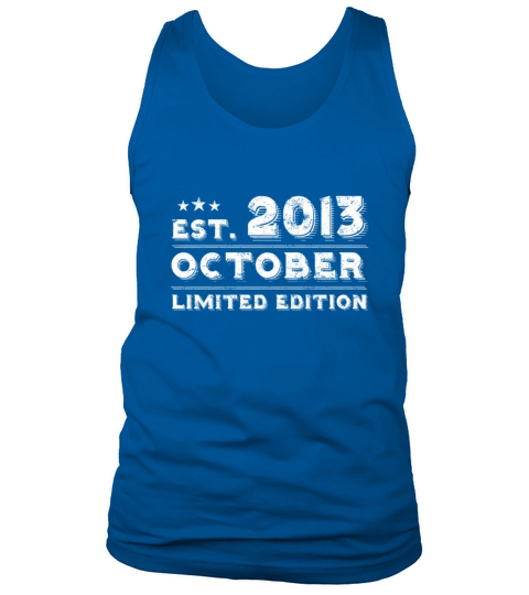 Est October 2013 - Birthday Present - Vintage Tank Top Unisex