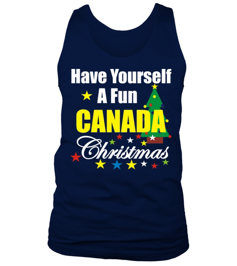 Funny Canada Christmas Tree Tank Top Unisex
