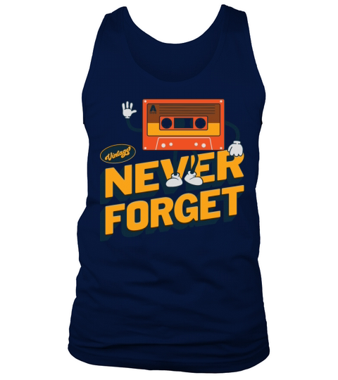 Never Forget Floppy Disk VHS Tape Cassette Tape Tank Top Unisex