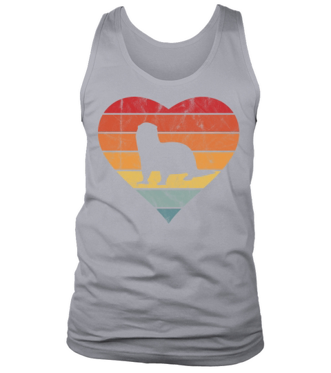 Sea Otter Vintage Heart Sunset Cute Womens River Tank Top Unisex
