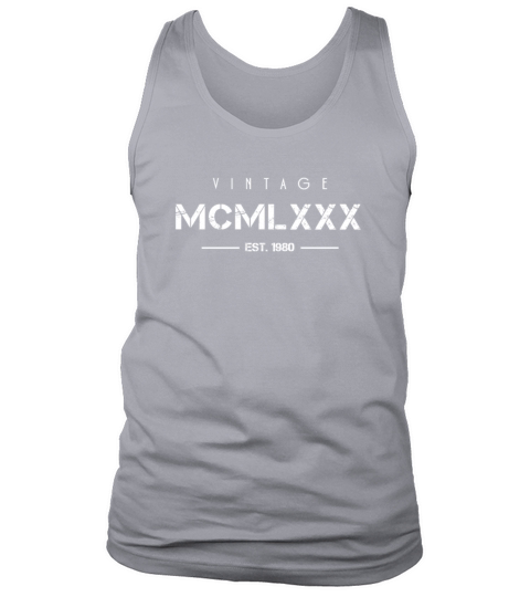 Vintage Born In 1980 Roman Numerals 42nd Tank Top Unisex