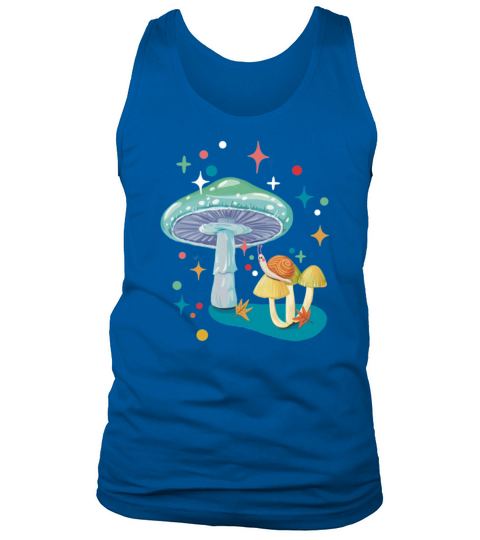 Vintage cozy green mushroom and snail Tank Top Unisex