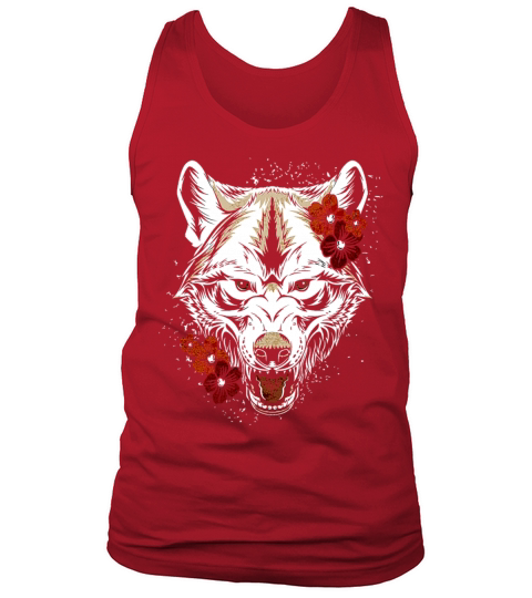 Wolf Flower Tatoo Vintage Tank Top Unisex