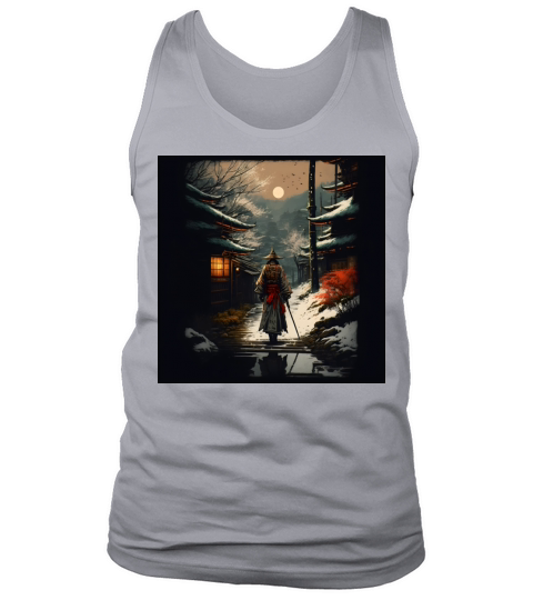 Woman warrior japan sword soldier village vintage Tank Top Unisex