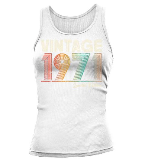52 Years Old Vintage 1971 52nd Birthday Gifts Tank top Woman
