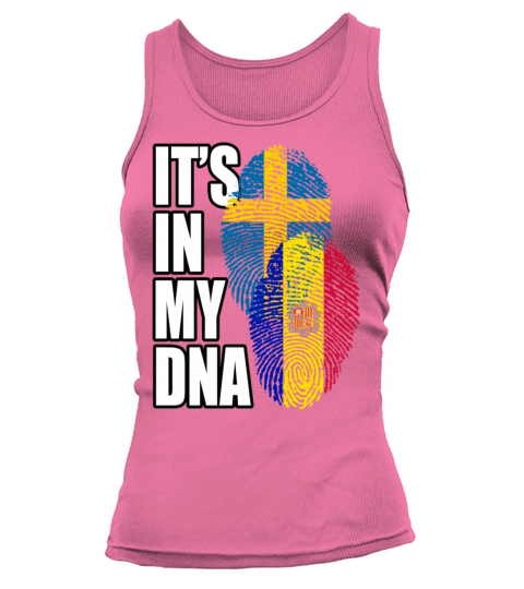 Andorran And Swedish Mix Heritage DNA Flag Tank top Woman