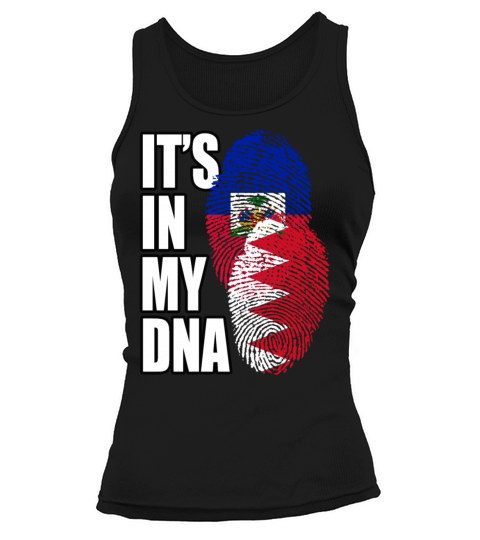 Bahraini And Haitian Mix Heritage DNA Flag Tank top Woman