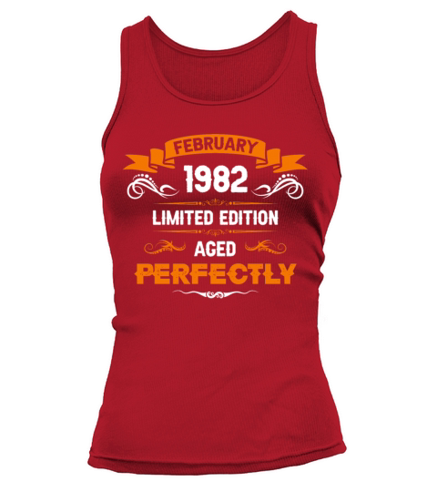 February 1982 Vintage Birthday Present Tank top Woman
