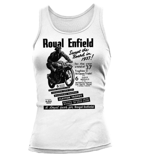 Gorgeous 1937 Royal Enfield Motorcycles Tank top Woman