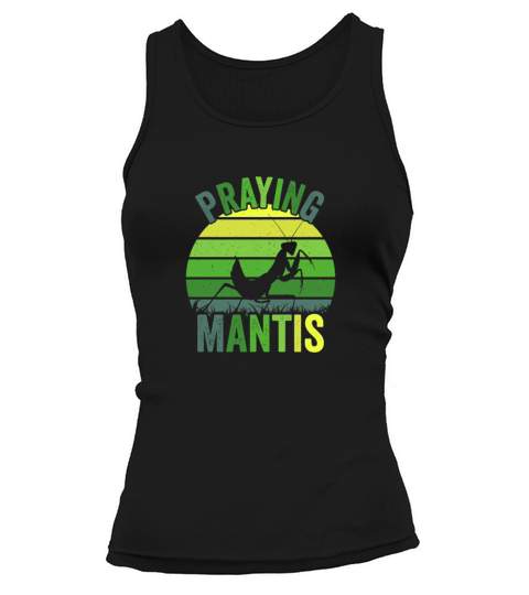 Insect Enthusiast Vintage Sunset Praying Mantis Tank top Woman