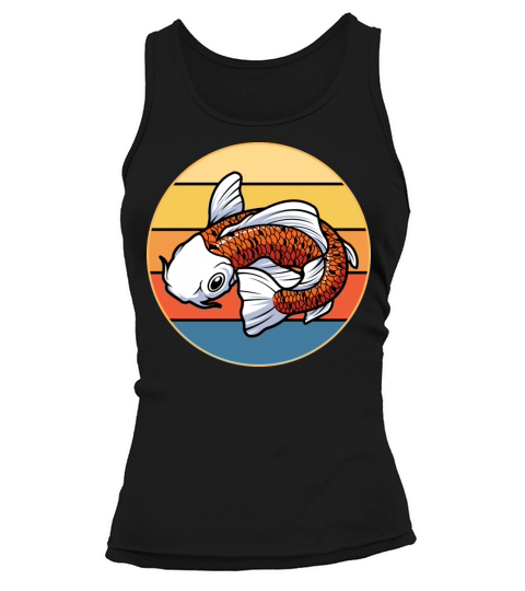 Japanese Koi Fish Vintage Retro Sunset Tank top Woman