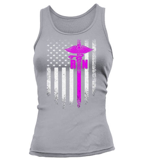 Vintage Usa Rn Registered Nurse American Flag Patr Tank top Woman