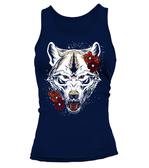 Wolf Flower Tatoo Vintage Tank top Woman