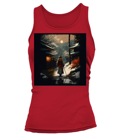 Woman warrior japan sword soldier village vintage Tank top Woman