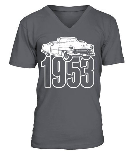 1953 Cadillac Series 62 Convertible Illustration V-Neck T-shirt