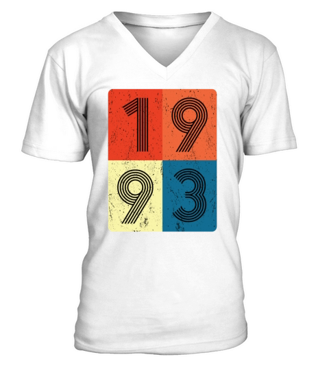30th birthday vintage 1993 retro style collage V-Neck T-shirt