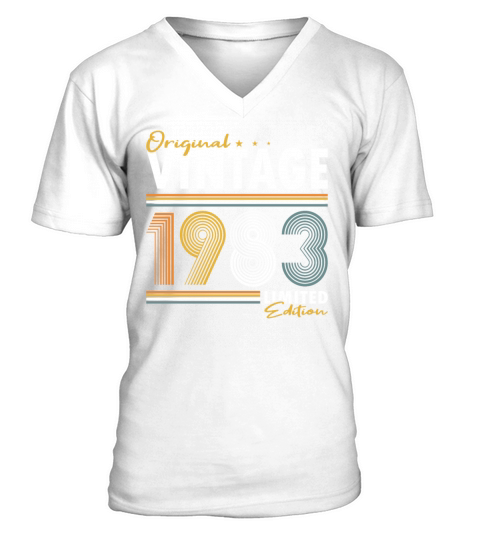 40th birthday born in 1983 original vintage 1983 V-Neck T-shirt