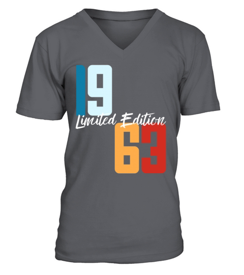 60 Years Vintage 1963 Retro 60th Birthday V-Neck T-shirt