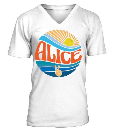 Alice Shirt Vintage Sunset Alice Groovy Tie Dye V-Neck T-shirt