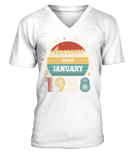 Awesome Since January 1988 Limited Edition V-Neck T-shirt
