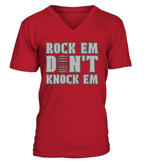 Barrel Racing Rock Em Dont Knock Em Horse Riding V-Neck T-shirt