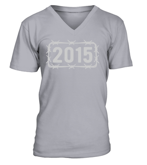 Birthday Vintage 2015 Barbed Wire V-Neck T-shirt
