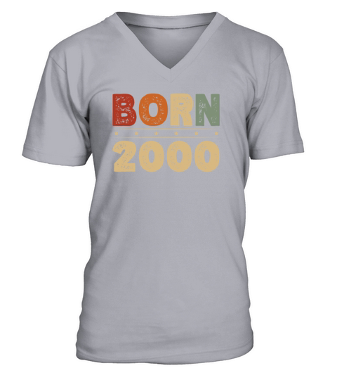 Born 2000 Decade 2000s Era Millenium Vintage V-Neck T-shirt