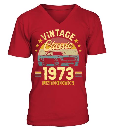 Classic 1973 50 Years Old Vintage 50th Birthday V-Neck T-shirt