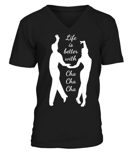 Dance ballroom dancing latin cha cha cha V-Neck T-shirt