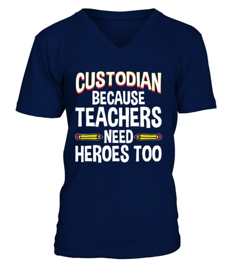 Funny School Custodian Design For Men Women Janito V-Neck T-shirt