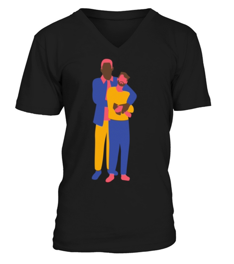 lesbian lgbtq pride valentine day 2023 valentines V-Neck T-shirt