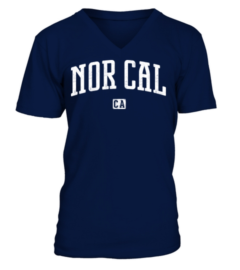 NorCal California Vintage Style V-Neck T-shirt