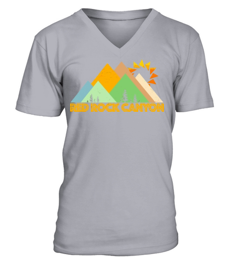 Retro Vintage Red Rock Canyon V-Neck T-shirt