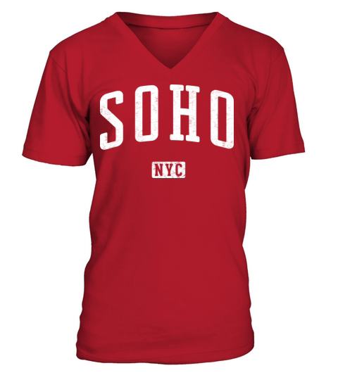 SoHo New York City Vintage V-Neck T-shirt
